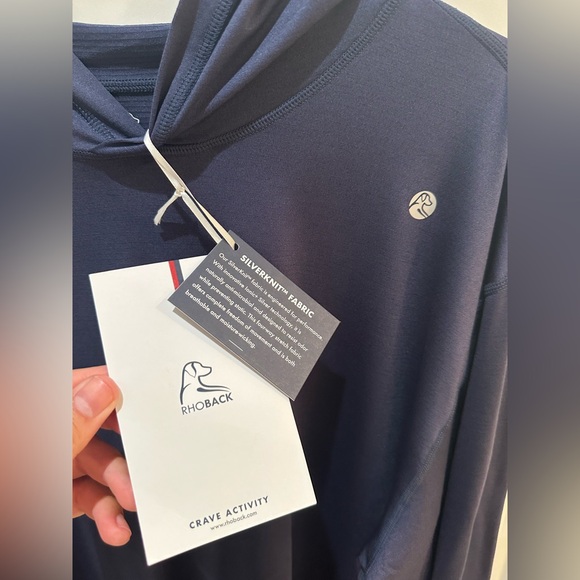 Rhoback Blitz Performance Hooded Tee - navy - Picture 3 of 6